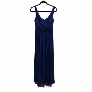 Jcrew Heidi navy mulberry silk gown